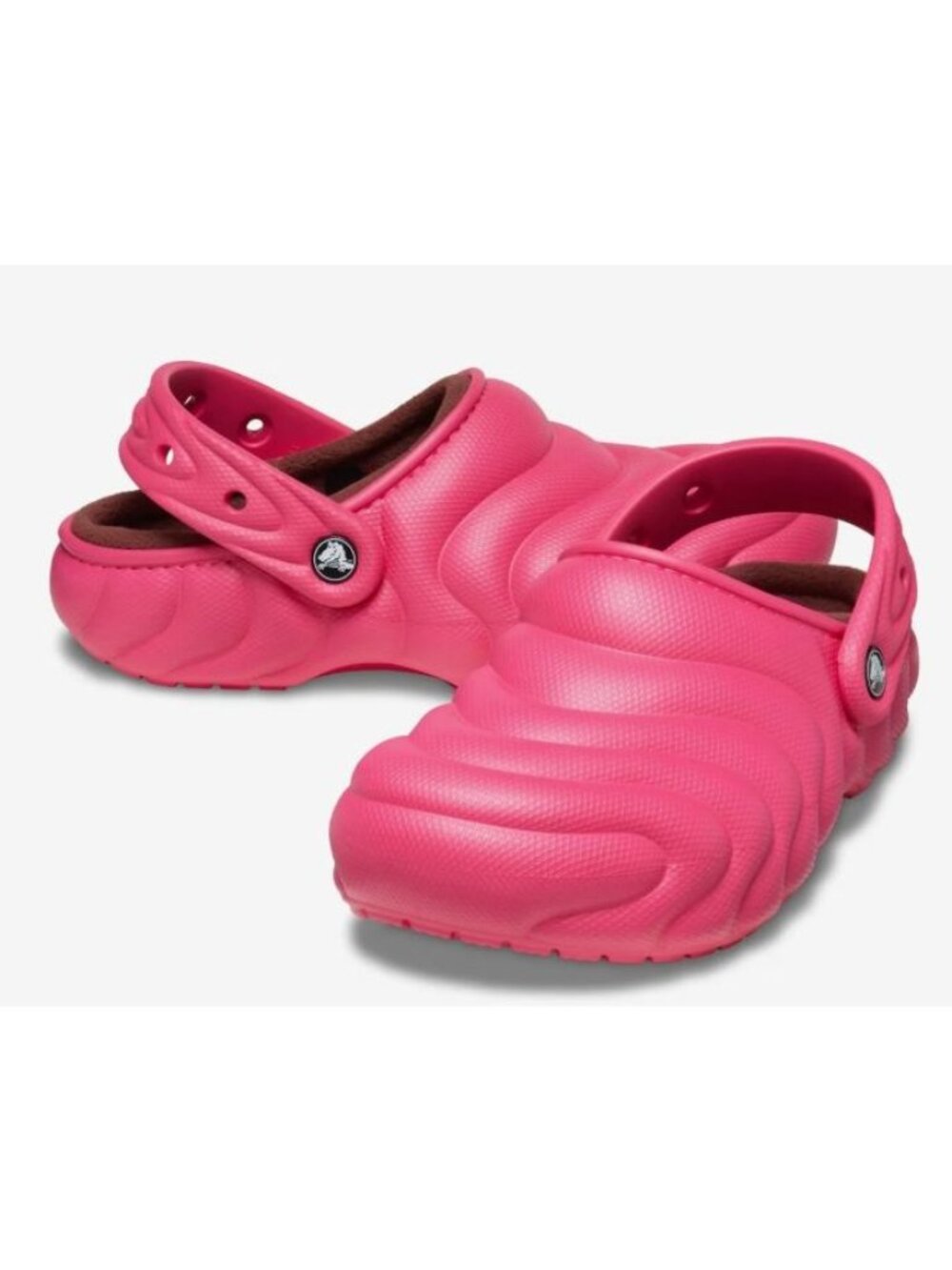 NEW Crocs Classic Lined Overpuff Clog Scarlet Pink Size Womens 6 $65 [jb] - Picture 5 of 16
